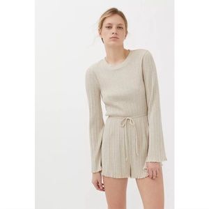 Urban Outfitters Bella Romper Knit Long Sleeve Size Small